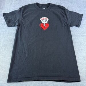 OBEY Broken Heart Graphic Y2K T-Shirt Mens‎ Sz Medium Streetwear Casual Top Tee